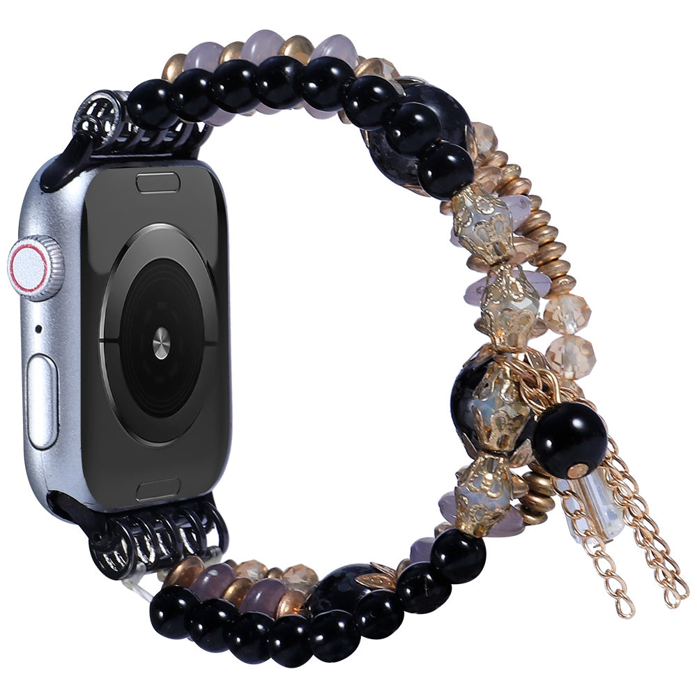 For Apple Watch Series 9 8 7 41mm SE (2023) SE SE (2022) 6 5 4 40mm 3 2 1 38mm Stylish Agate + Stainless Steel Bracelet Watch Strap Watch Band For Apple Watch Series 9 8 7 41mm SE (2023) SE SE (2022) 6 5 4 40mm 3 2 1 38mm Stylish Agate + Stainless Steel Bracelet Watch Strap Watch Band